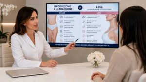 Confronto tra liposuzione a ultrasuoni VASER e tecnica LESC per il trattamento del grasso localizzato a Roma
